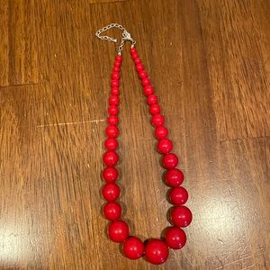 Red Beaded Necklace